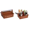 Mala de transporte allit McPlus Carry Grillmeister castanha com pega de alumínio, 2 compartimentos grandes 8500908000