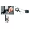 Porta-chaves retrátil DURABLE Jojo com anel de chaves, preto, cordão 80 cm, pack de 10 822258