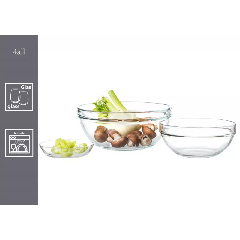 Conjunto de taças de vidro RITZENHOFF & BREKER Snap 4All, 6 peças, 120 mm, 250 ml, transparente 111945
