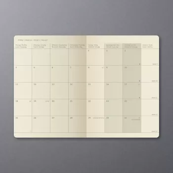 Agenda de bolso SIGEL Conceptum 2024 A6, preto, 1 mês em 2 páginas C2485