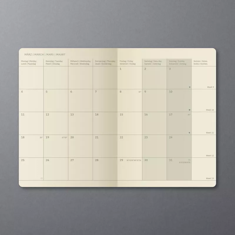 Agenda de bolso SIGEL Conceptum 2024 A6, preto, 1 mês em 2 páginas C2485