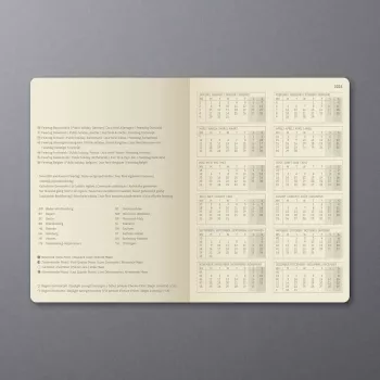 Agenda semanal SIGEL Conceptum 2024 A5 preta com elástico, laço para caneta, capa de pele sintética, 176 páginas, 145 x 210 mm, C2424