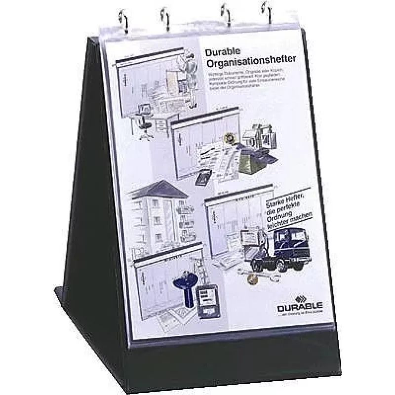 Capas para flipchart DURABLE A3 horizontal, pack de 10, transparente antirreflexo 857719