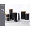 Frasco de conservação Ritzenhoff & Breker Jasper 1,6L grés com tampa de bambu, preto 415322