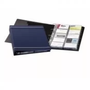 Ficheiro de anéis para cartões de visita DURABLE VISIFIX 400 A4, 400 cartões, preto 238858