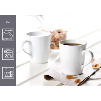 Conjunto de 6 chávenas de café Ritzenhoff & Breker VIO 300 ml branco porcelana 423501