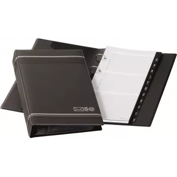Ficheiro telefónico de anéis DURABLE TELINDEX 145x255 mm, preto 237558