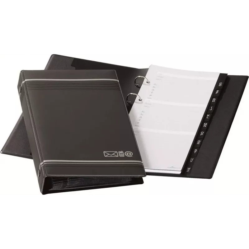 Ficheiro telefónico de anéis DURABLE TELINDEX 145x255 mm, preto 237558