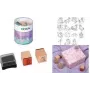 Conjunto de carimbos motivo unicórnio HEYDA, 15 carimbos transparentes em lata redonda 204888439