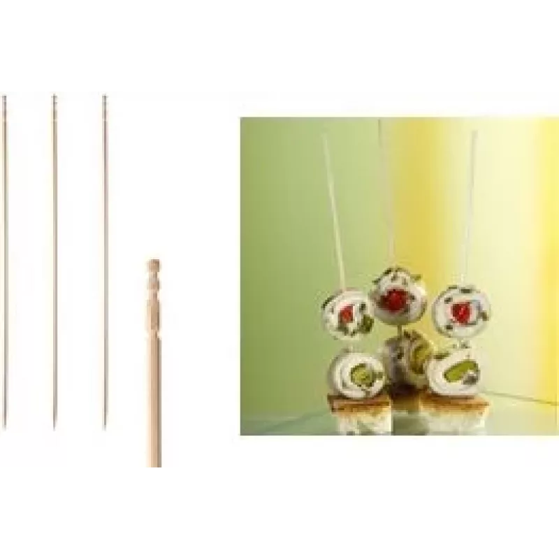 Espetadas para finger food PAPSTAR 90 mm bambu 500 unid. (81097)