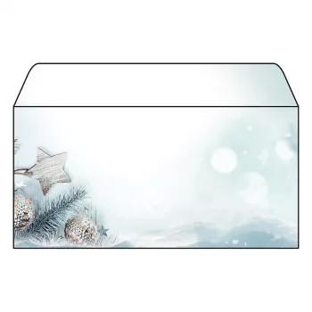 Papel de design SIGEL Snow Star DL 110 x 220 mm 80 g/m² azul/branco DU312