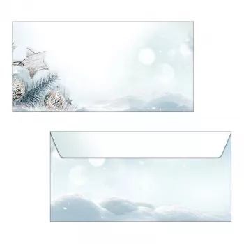 Papel de design SIGEL Snow Star DL 110 x 220 mm 80 g/m² azul/branco DU312