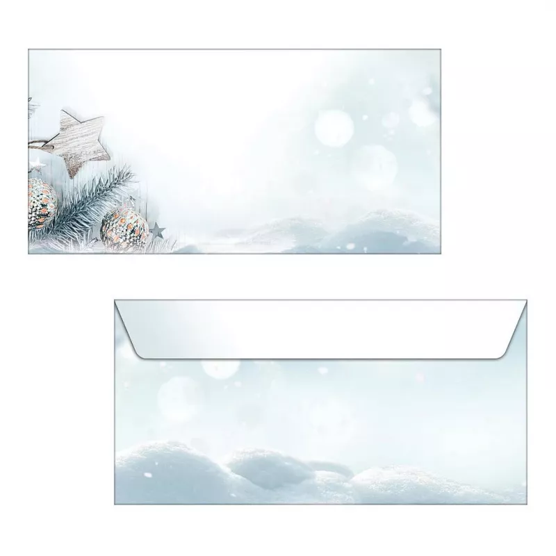 Papel de design SIGEL Snow Star DL 110 x 220 mm 80 g/m² azul/branco DU312