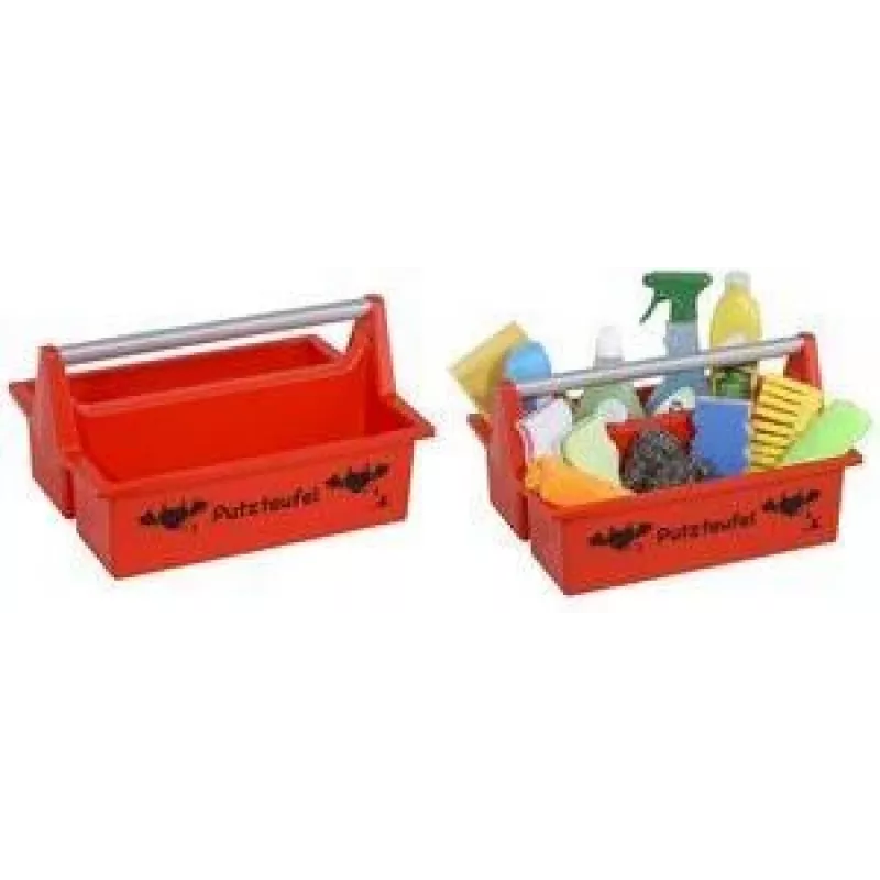 Cesto de transporte allit McPlus Carry Putzteufel vermelho com pega de alumínio, 2 compartimentos grandes 8500903012