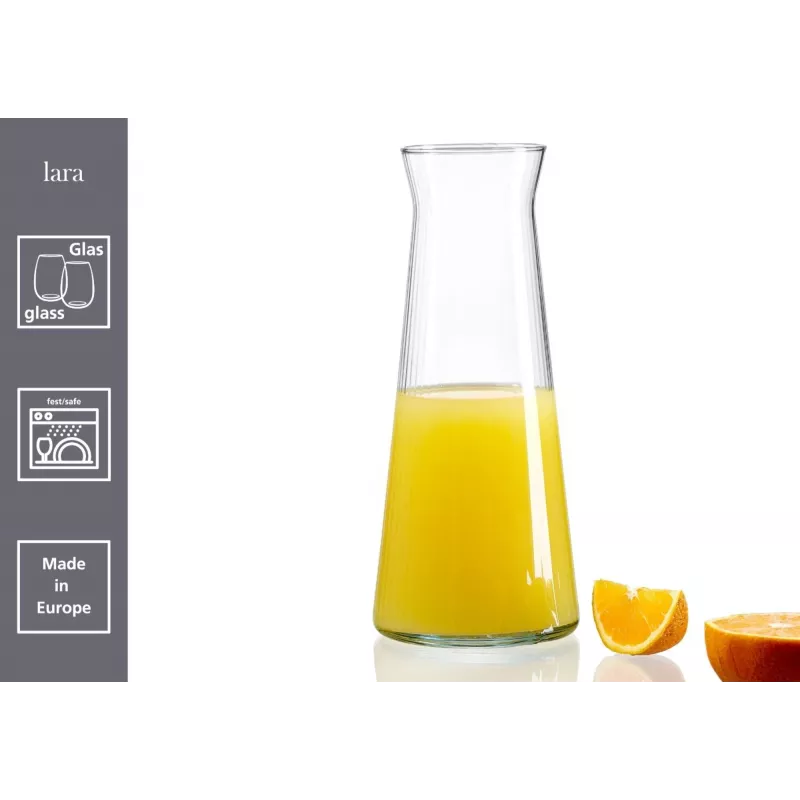 Jarra de vidro Ritzenhoff & Breker LARA 1,0L, vidro canelado transparente, apta para máquina de lavar loiça 820881