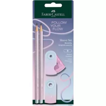 Conjunto de escrita Faber-Castell GRIP Flow Edition, Blushing Sky, 2 lápis (B) 117007