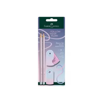 Conjunto de escrita Faber-Castell GRIP Flow Edition, Blushing Sky, 2 lápis (B) 117007