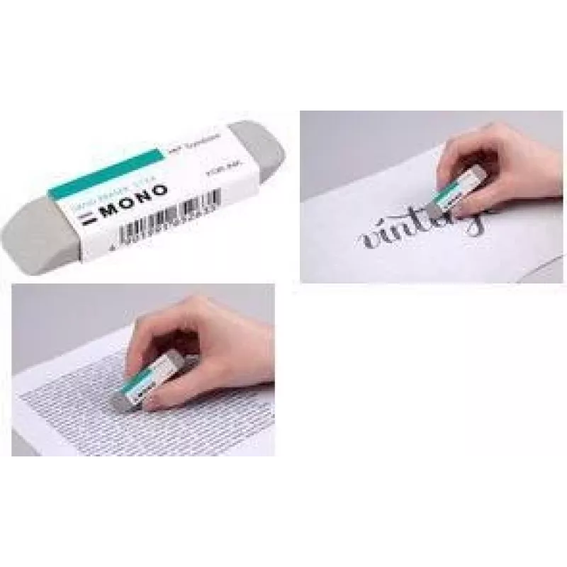 Borracha Tombow MONO Sand para tinta, cinzento, borracha natural com micropartículas de areia, 1 unid. (ES-512B)