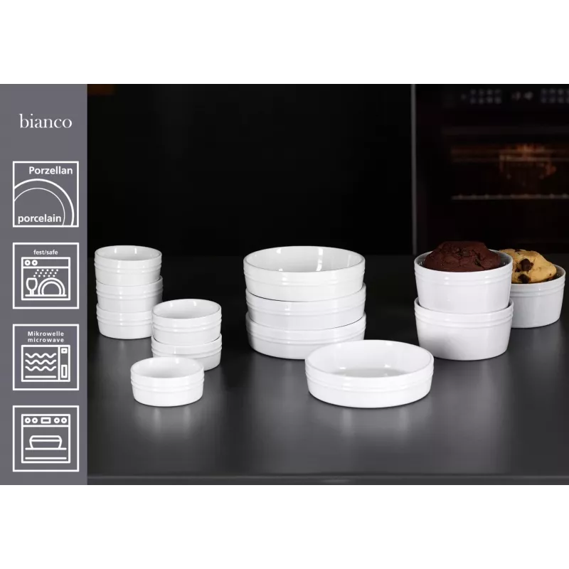 Conjunto de formas de assar Ritzenhoff & Breker BIANCO, 245 ml, 4 peças, porcelana, branco 431452