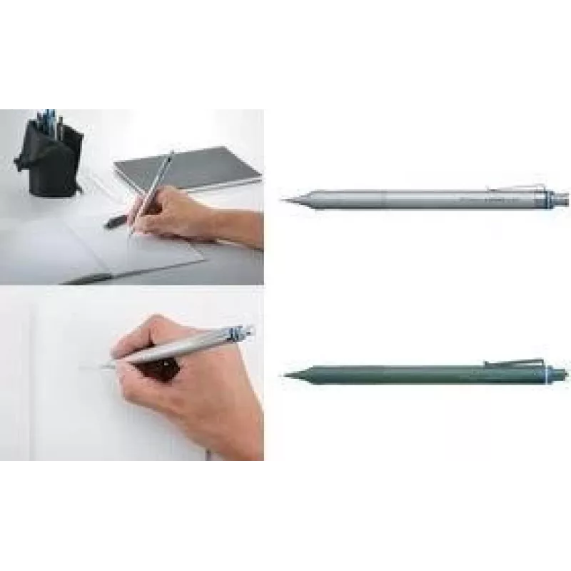 Lapiseira Tombow MONO graph fine 0,5 mm, prateada, tubo guia de 4 mm SH-MGF04