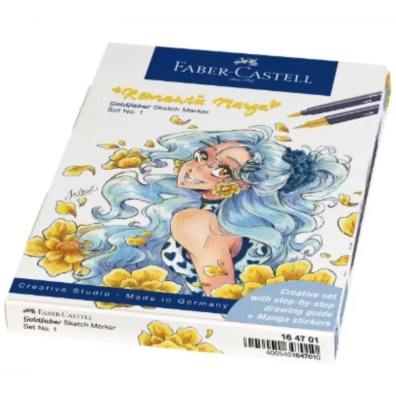 Conjunto de marcadores Faber-Castell Goldfaber Sketch Marker Romantic Manga (6 marcadores de dupla ponta à base de álcool) 164701