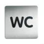 Placa pictograma DURABLE PICTO WC 150x150 mm autoadesiva acrílico 495723