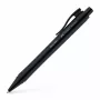 Faber-Castell Daily Ball Caneta esferográfica de pressão, tinta azul, 0,6 mm XB, punho preto antiderrapante 140690