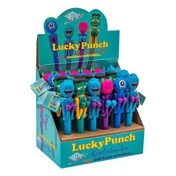 WEDO Monster Caneta esferográfica Lucky Punch, várias cores, função de caixa mecânica, tinta azul, 1 unid. (252 2399)