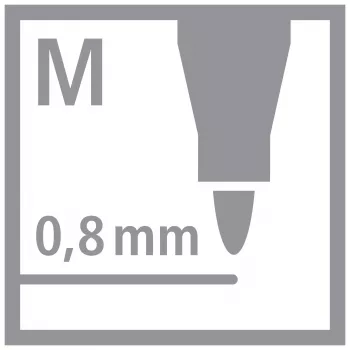 STABILO Fineliner dr!ver, medium, verde, tinta à base de água resistente a borrões e inodora, 1 unid. (1089/36)