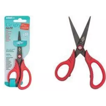 WEDO Gripy Tesoura de trabalhos manuais para canhotos, ponta afiada, 145 mm, Vermelho 771671