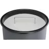 DURABLE Abfalleimer de metal 17L redondo com cinzeiro, preto 333001