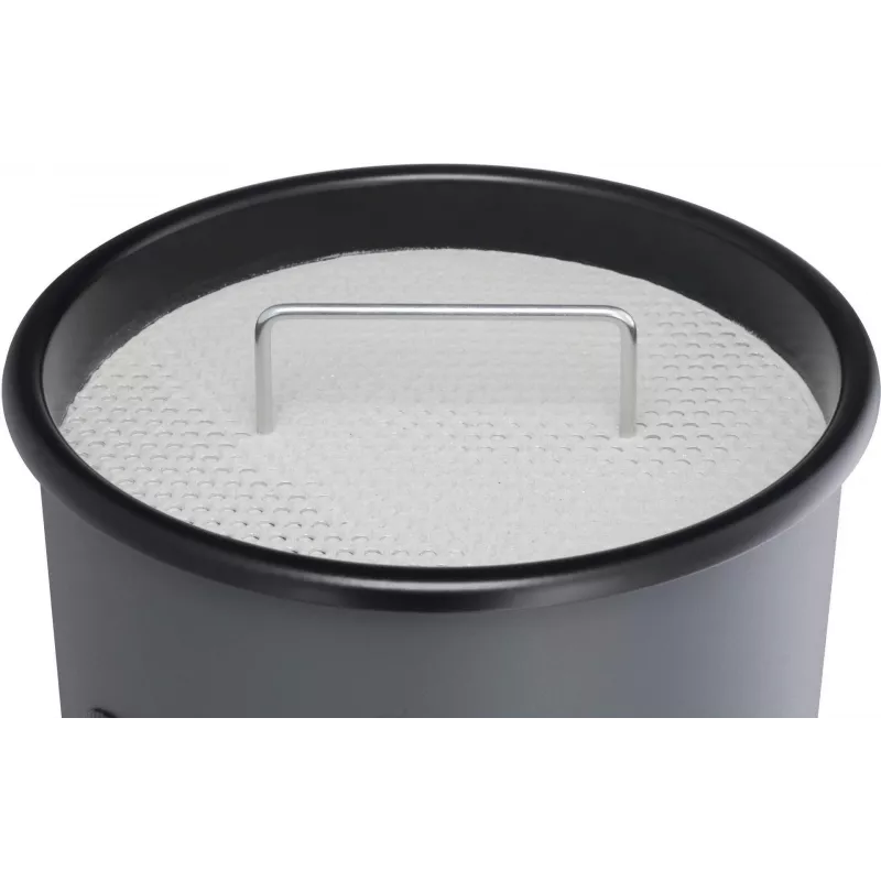 DURABLE Abfalleimer de metal 17L redondo com cinzeiro, preto 333001