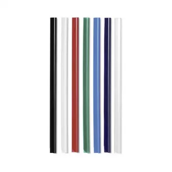 DURABLE barras de fixação A4 6 mm, pack de 50, preto 293101