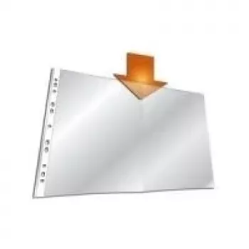 DURABLE BUSINESS capas de documentos A3 à prova de cópia, polipropileno, abertura superior, perfuração universal, pack de 50, cristalino 267019