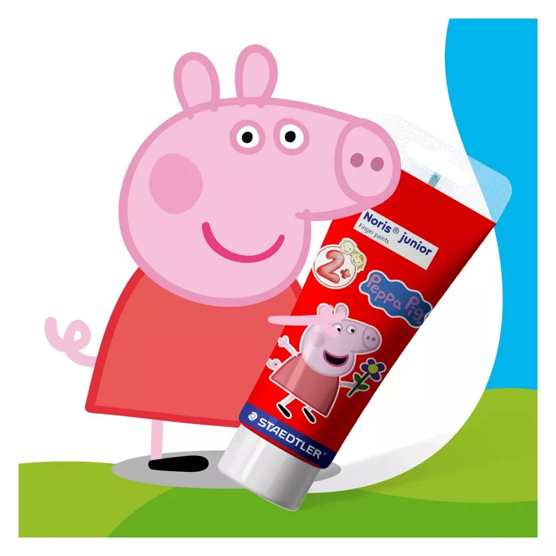 STAEDTLER Noris junior Peppa Pig tintas de dedo, 4 x 150 ml, a partir dos 2 anos 8814 L1