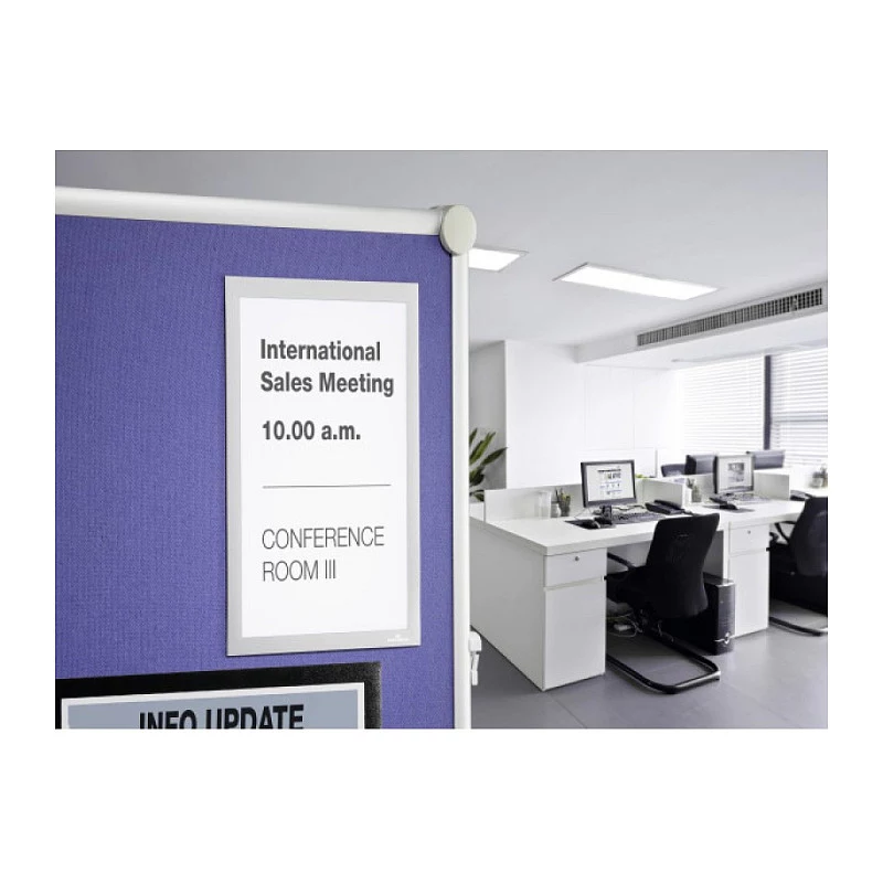 DURABLE DURAFRAME GRIP A4 moldura informativa, autocolante, preta, 1 unid. 496823