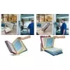 DURABLE VARIO PRO 10 A4 sistema de painéis de visualização com suporte de mesa, 10 painéis, cinzento/preto 557900