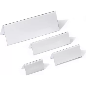 DURABLE porta-placas de nome de mesa suporte de mesa 61/122x210 mm acrílico 10 unid. 803419
