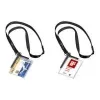 Porta-cartões de identificação DURABLE 820758 transparentes com clipe e pino, pack de 10