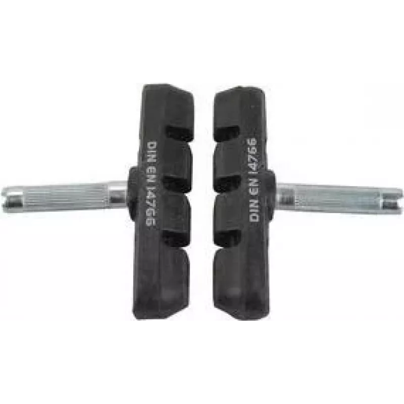 Pastilhas de travão V-Brake FISCHER para aros de alumínio e aço, encaixáveis, DIN EN 14766, 1 unid. (85189)