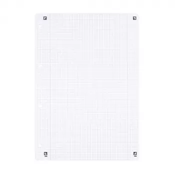 Papel de recarga Oxford A4 quadriculado, 50 folhas, 4 furos, pauta 28 400131584
