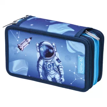 Estojo Herlitz TriCase Cosmic Explorer de 31 peças, poliéster, 3 compartimentos, 3 fechos de correr 400197093