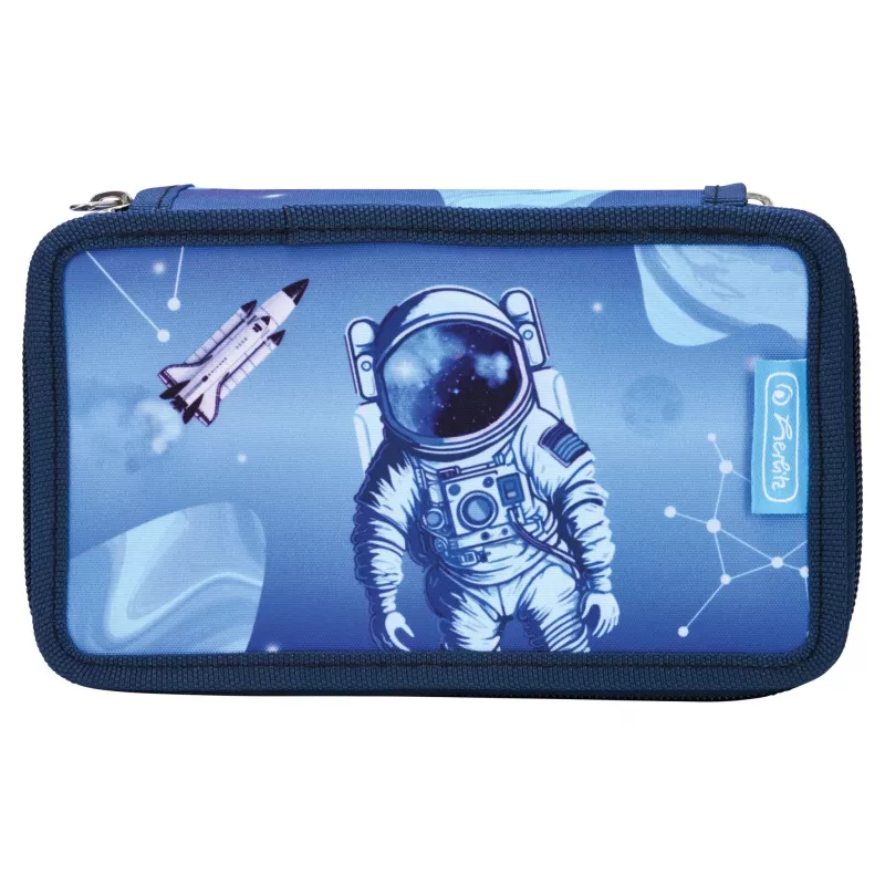 Estojo Herlitz TriCase Cosmic Explorer de 31 peças, poliéster, 3 compartimentos, 3 fechos de correr 400197093