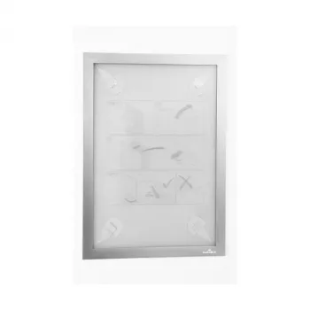 DURABLE DURAFRAME WALLPAPER A4 Moldura informativa autoadesiva, prateado, 484323
