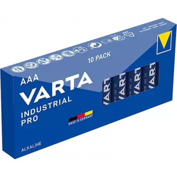 Pilha alcalina Varta Industrial AAA 1,5V 1100 mAh – pack de 10 (LR03)