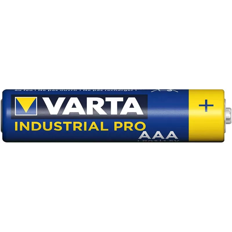 Pilha alcalina Varta Industrial AAA 1,5V 1100 mAh – pack de 10 (LR03)