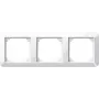 Moldura tripla Merten 1-M, System M, branco polar brilhante 389319
