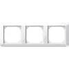 Moldura tripla Merten 1-M, System M, branco polar brilhante 389319