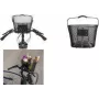 Cesto de guiador FISCHER E-Bike PLUS, arame de aço de malha fina, preto, fecho rápido, 5 kg 50653