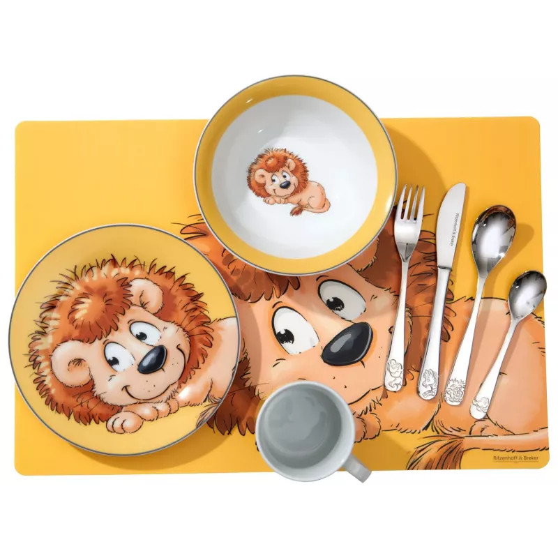 Conjunto de talheres infantis Ritzenhoff & Breker HAPPY ZOO, 4 peças, aço inoxidável, motivos de animais 812701